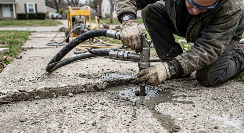 Concrete Settlement Repair in West Des Moines, IA