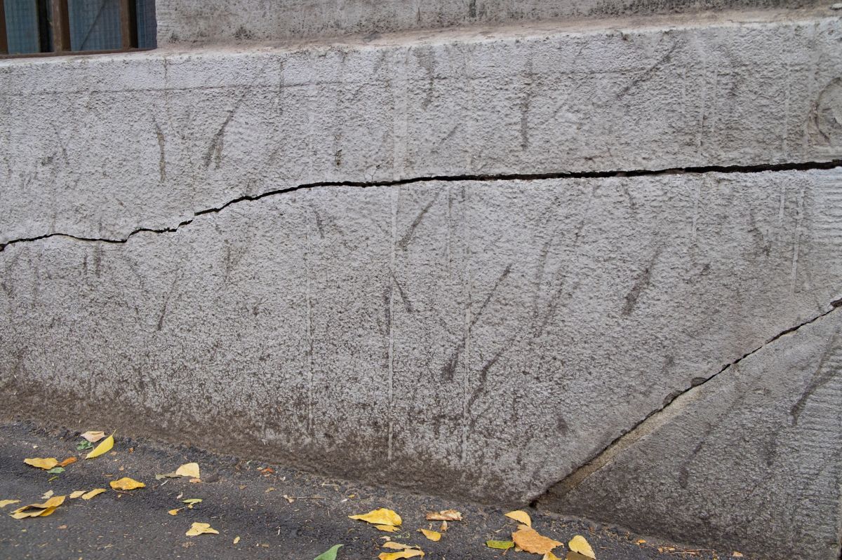 Cracked Concrete Foundation